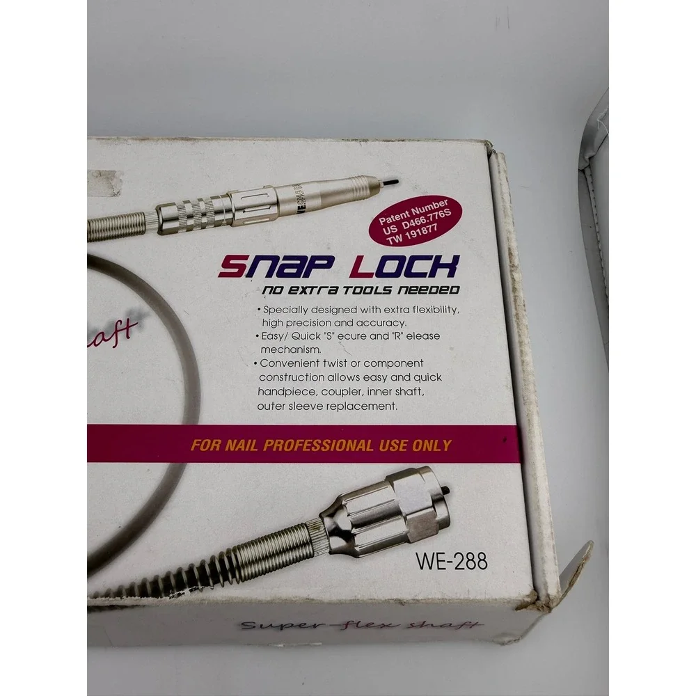 Wecheer WE-288 Super Flex Shaft Snap Lock Professional Nail Tool Silver Good